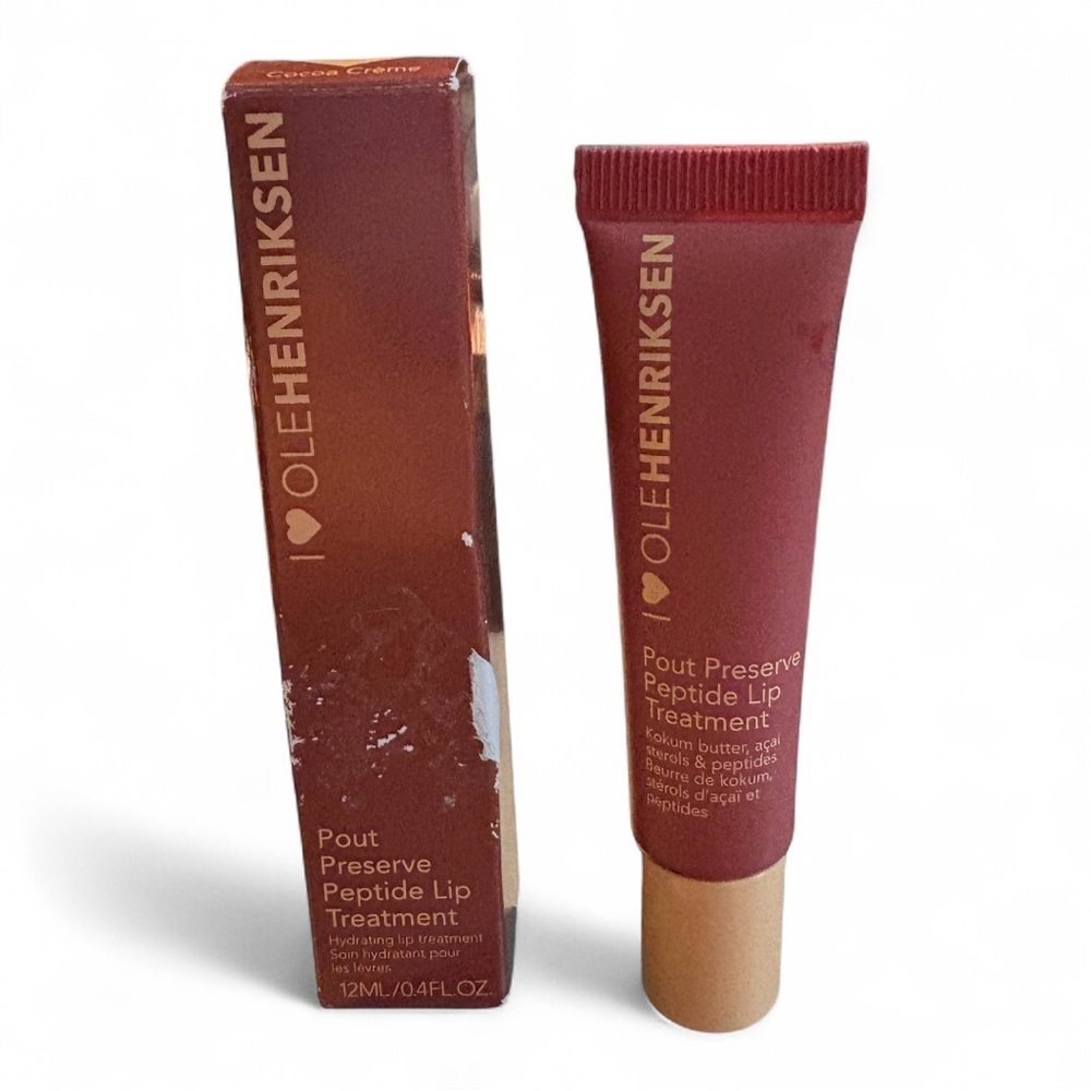 Ole Henriksen Pout Preserve Peptide Lip Treatment in Cocoa Crème 12 ml NIB